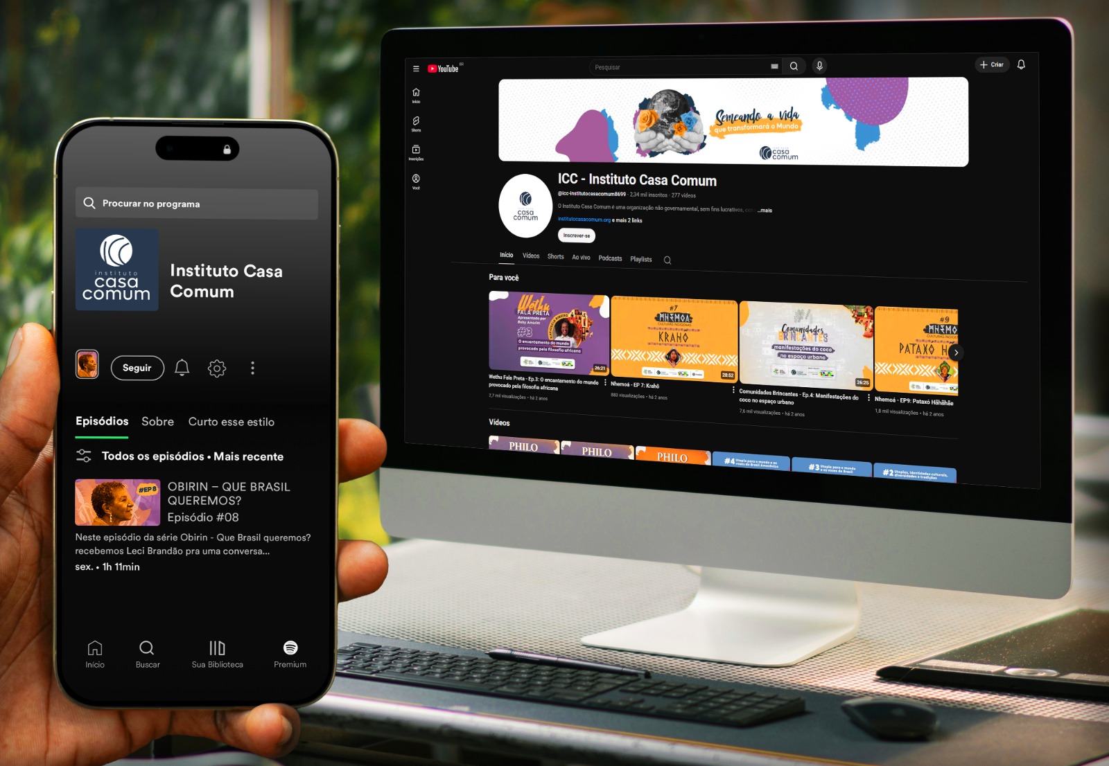 Podcasts, Microvídeos e Documentário